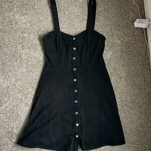 Forever 21 Black velvety casual dress